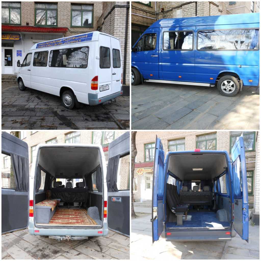 Катафалк, ритуальный автобус, харакетеристики автобусов на похороны