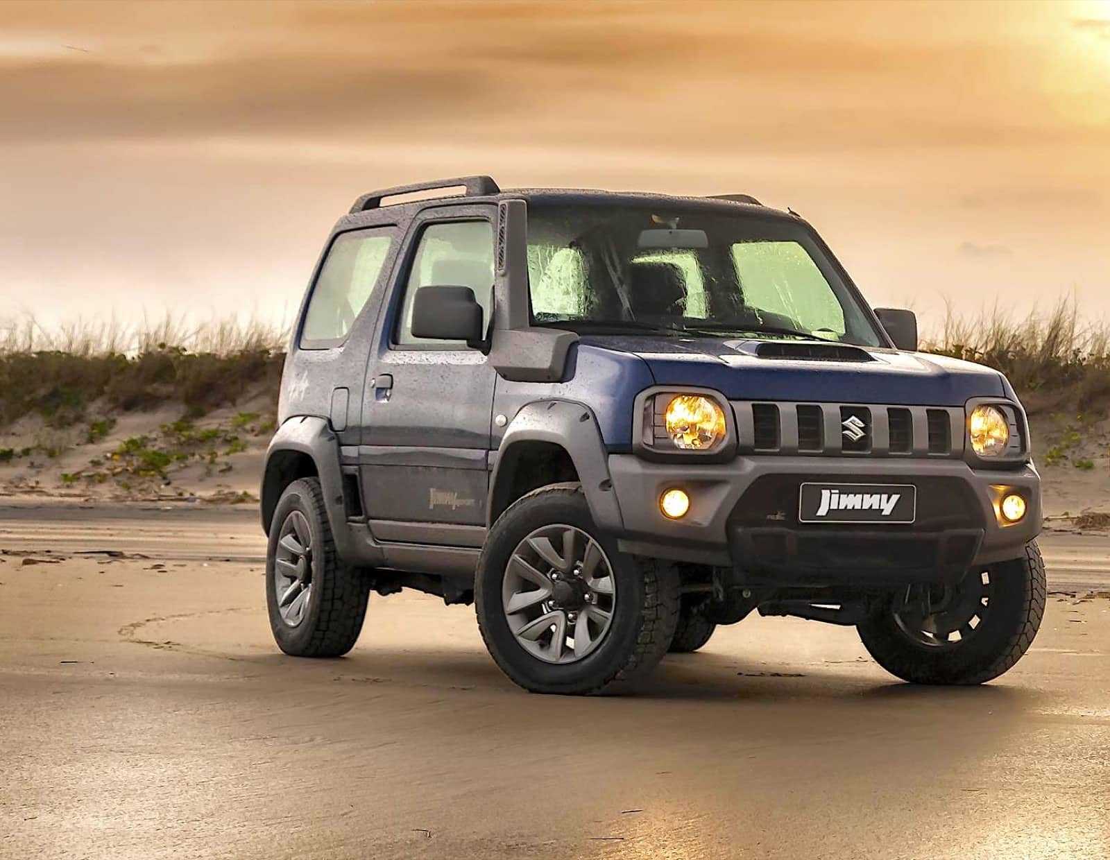 Четырехдверный suzuki jimny 2023 года засветился на шпионских фотоснимках во время тестов в индии