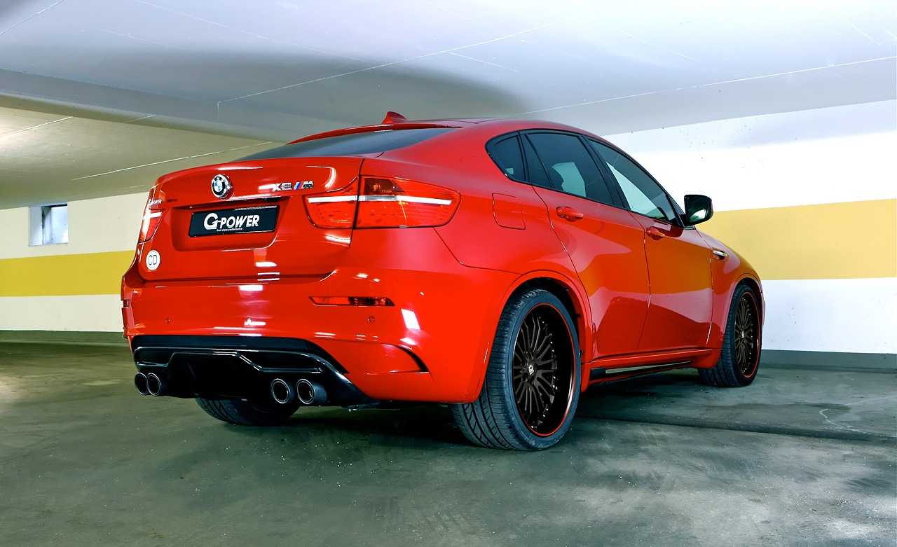 Черный g-power typhoon на базе bmw x6 m со спортивным обвесом олицетворяет мощь и агрессию