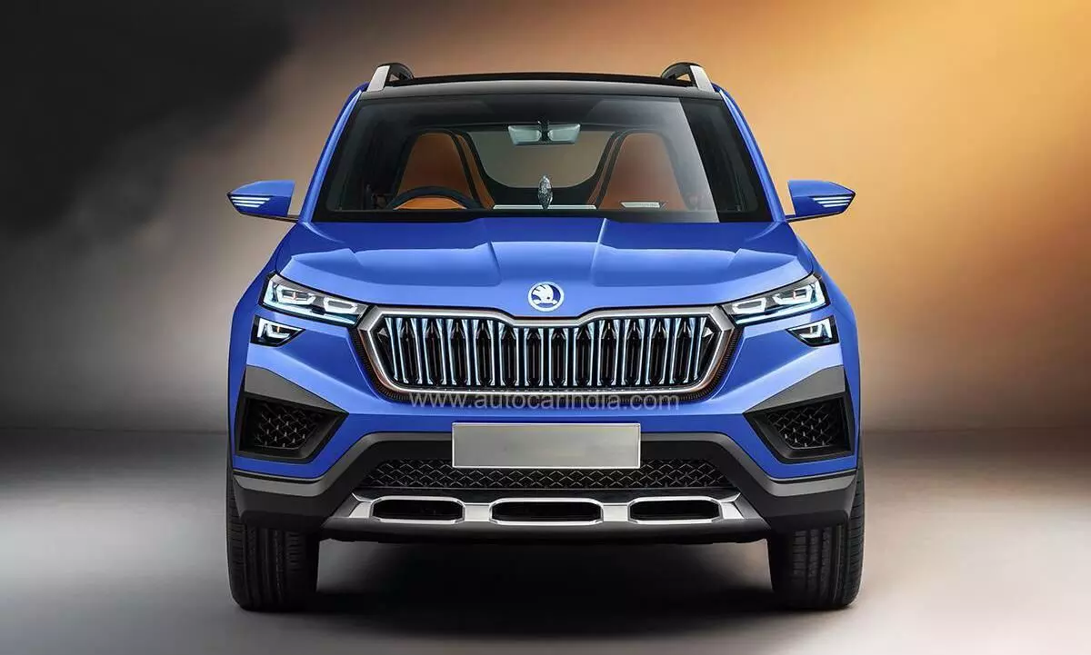 Skoda опубликовала первые скетчи нового субкомпактного кроссовера kushaq