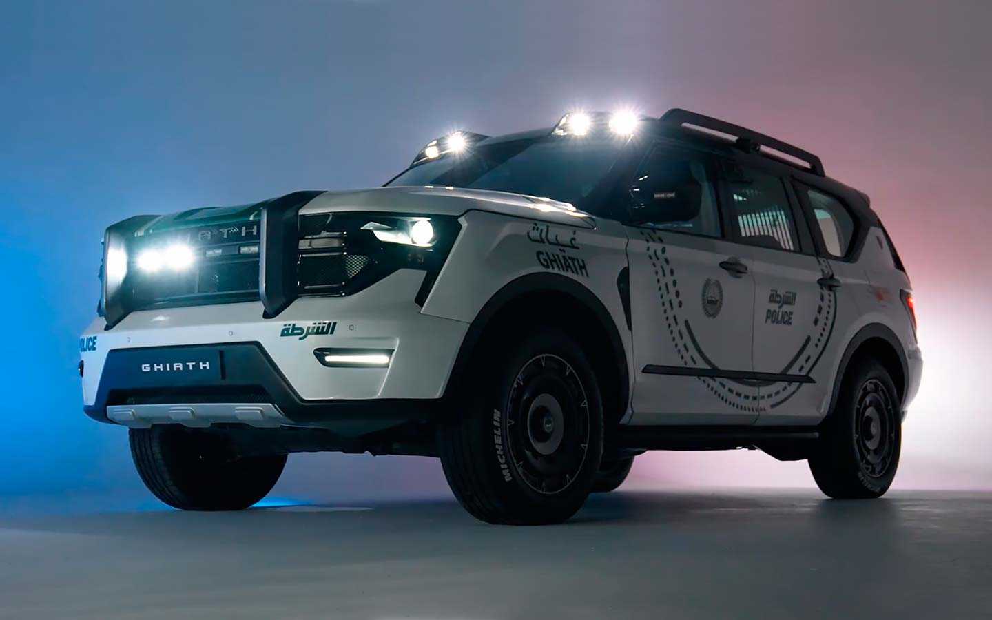 On the road with dubai police in uae-built ghiath patrol car
