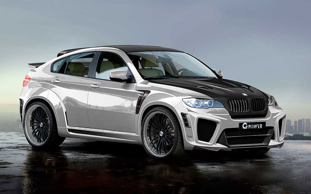 Черный g-power typhoon на базе bmw x6 m со спортивным обвесом олицетворяет мощь и агрессию